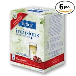 Tetley Infusions Real Brew Pomegranate Green Tea, 6 Count (Pack of 6)
