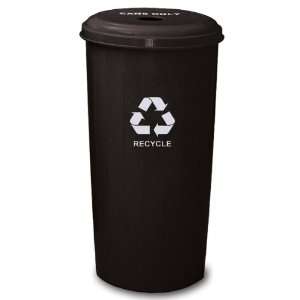  Metal Can Recycling Containers/Trash Can, Black 