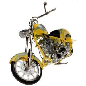   Choppers Iron Legends 18 Scale Yellow with Silver Flames Toys