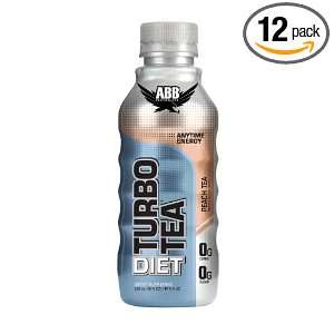 ABB Performance Diet Turbo Tea, Peach, 18 Ounce Bottles (Pack of 12 