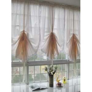  Vintage Cute lace decorated Pull up Cotton Curtain