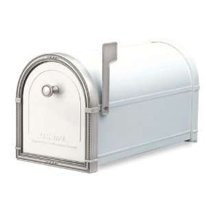 Architectural Mailboxes Coronado Mailbox White with Antique Nickel 