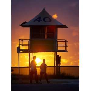  Sunrise on Lifesavers Watchtower, Surfers Paradise, Gold 