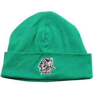   Fighting Sioux Infant Green Solid Ski Knit Beanie