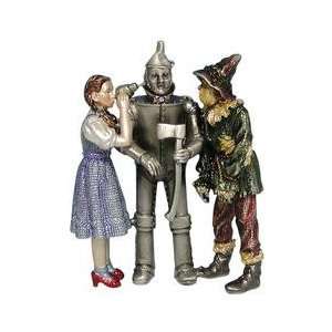  Wizard of OZ Dorothy, Tin man, and Scarecrow pewter figurine 