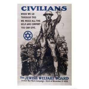  Civilians at World War I Giclee Poster Print, 18x24